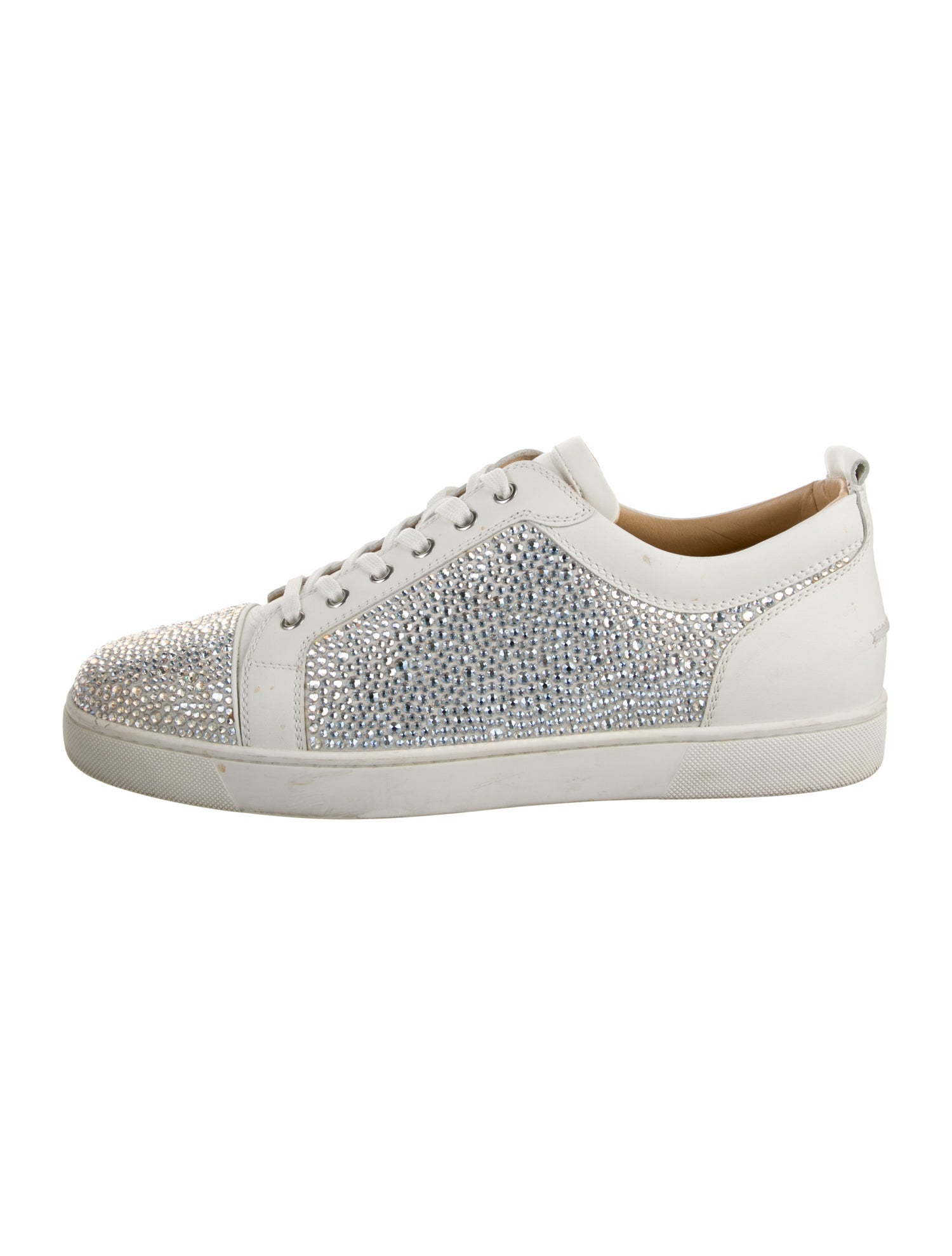 Christian Louboutin Spike Accents Leather Sneakers