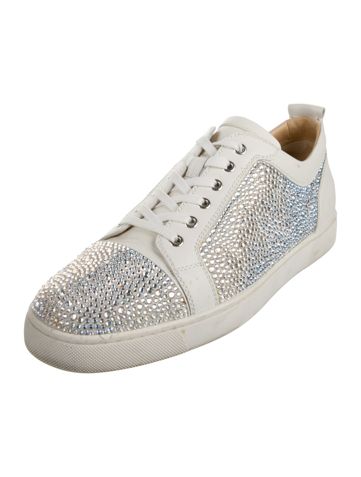 Christian Louboutin Spike Accents Leather Sneakers