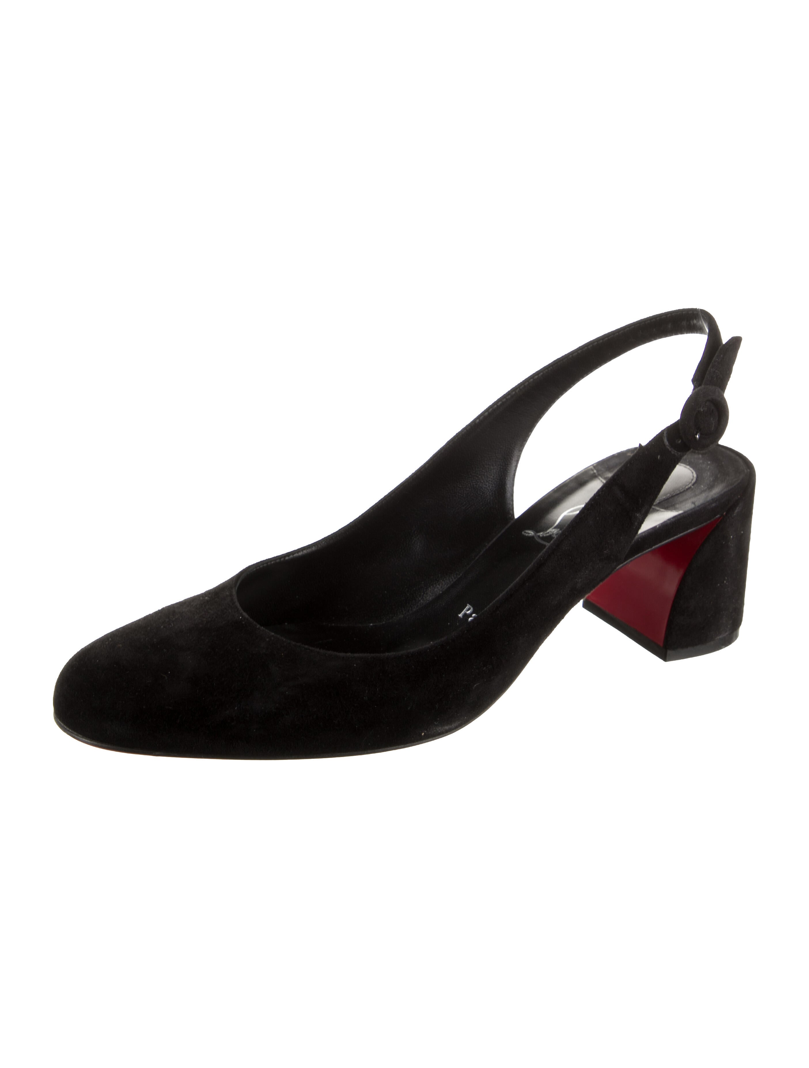 Christian Louboutin Suede Slingback Pumps