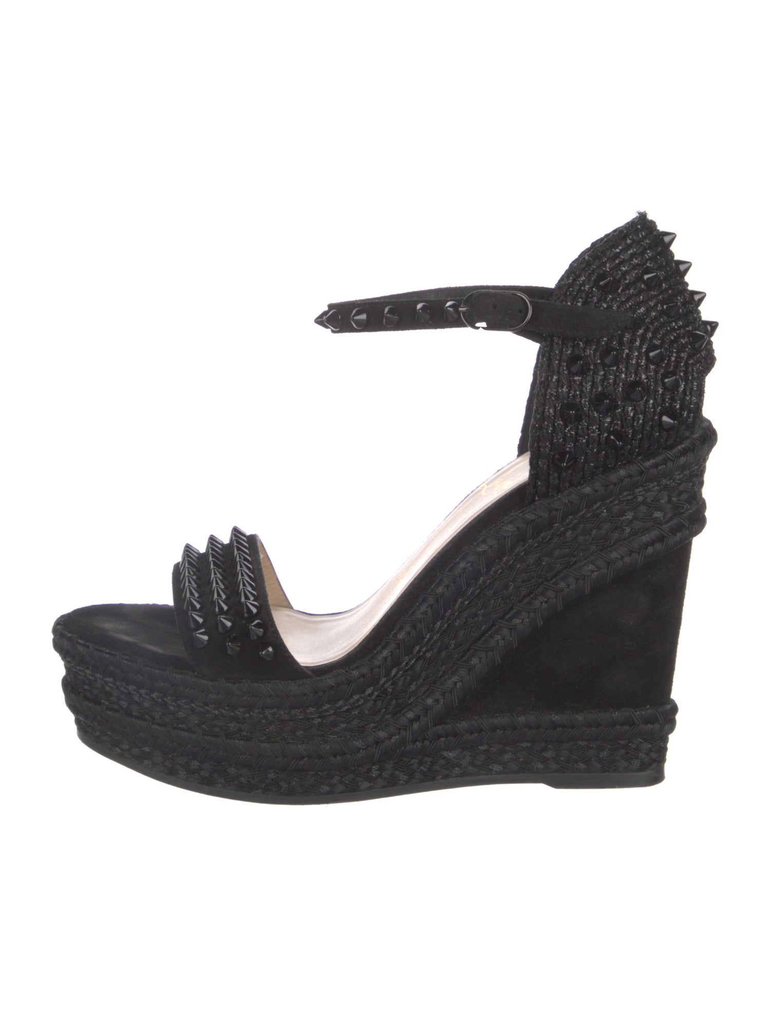 Christian Louboutin Spike Accents Suede Espadrilles