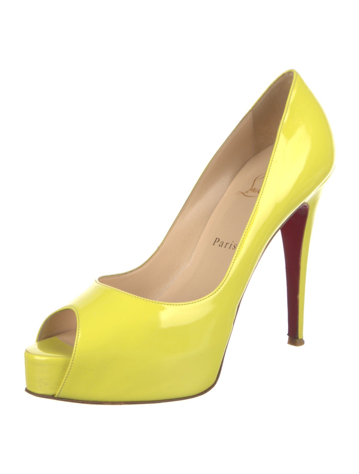 Christian Louboutin Patent Leather Slingback Sandals