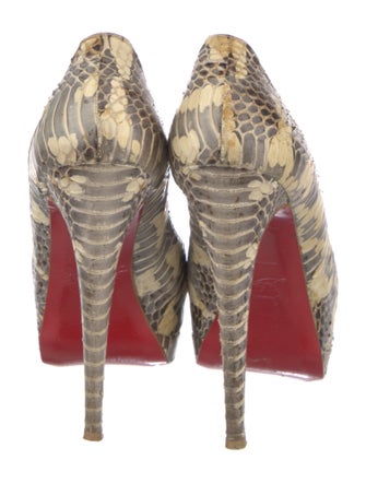 Christian Louboutin Python Animal Print Pumps
