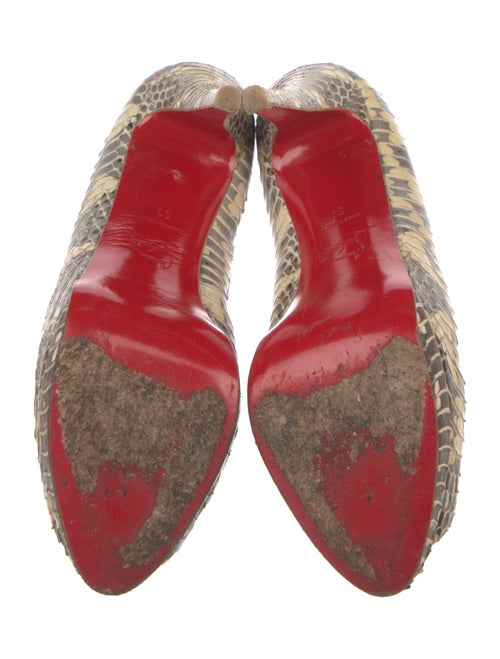 Christian Louboutin Python Animal Print Pumps