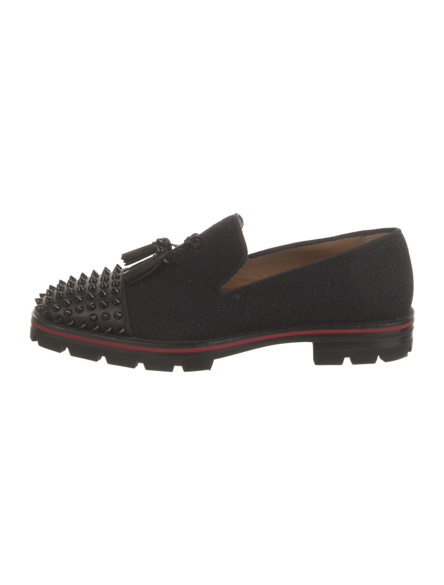 Christian Louboutin Spike Accents Tassel Accents Loafers
