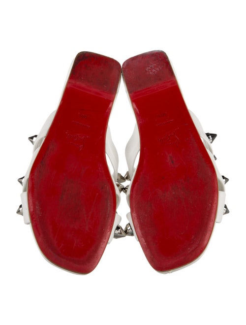 Christian Louboutin Spike Accents Leather Slides
