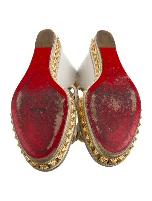 Christian Louboutin Embossed Leather Studded Accents Espadrilles