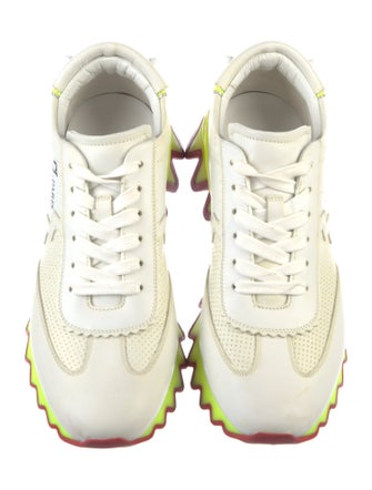 Christian Louboutin Rockstud Accents Leather Sneakers