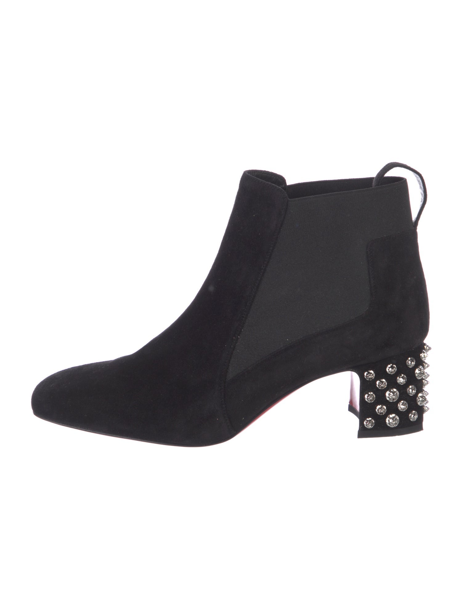 Christian Louboutin Spike Accents Suede Chelsea Boots