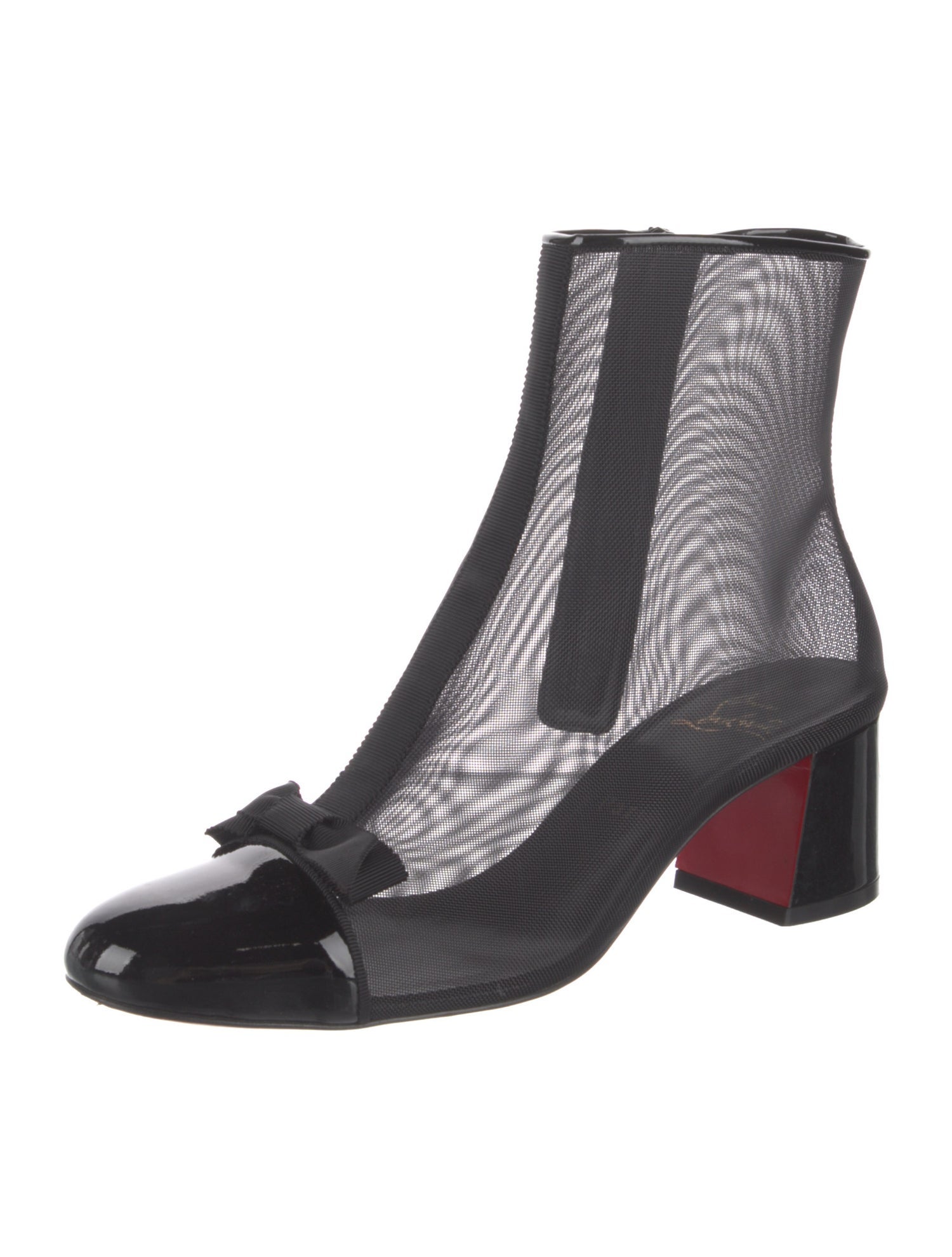 Christian Louboutin Mesh Bow Accents Pumps