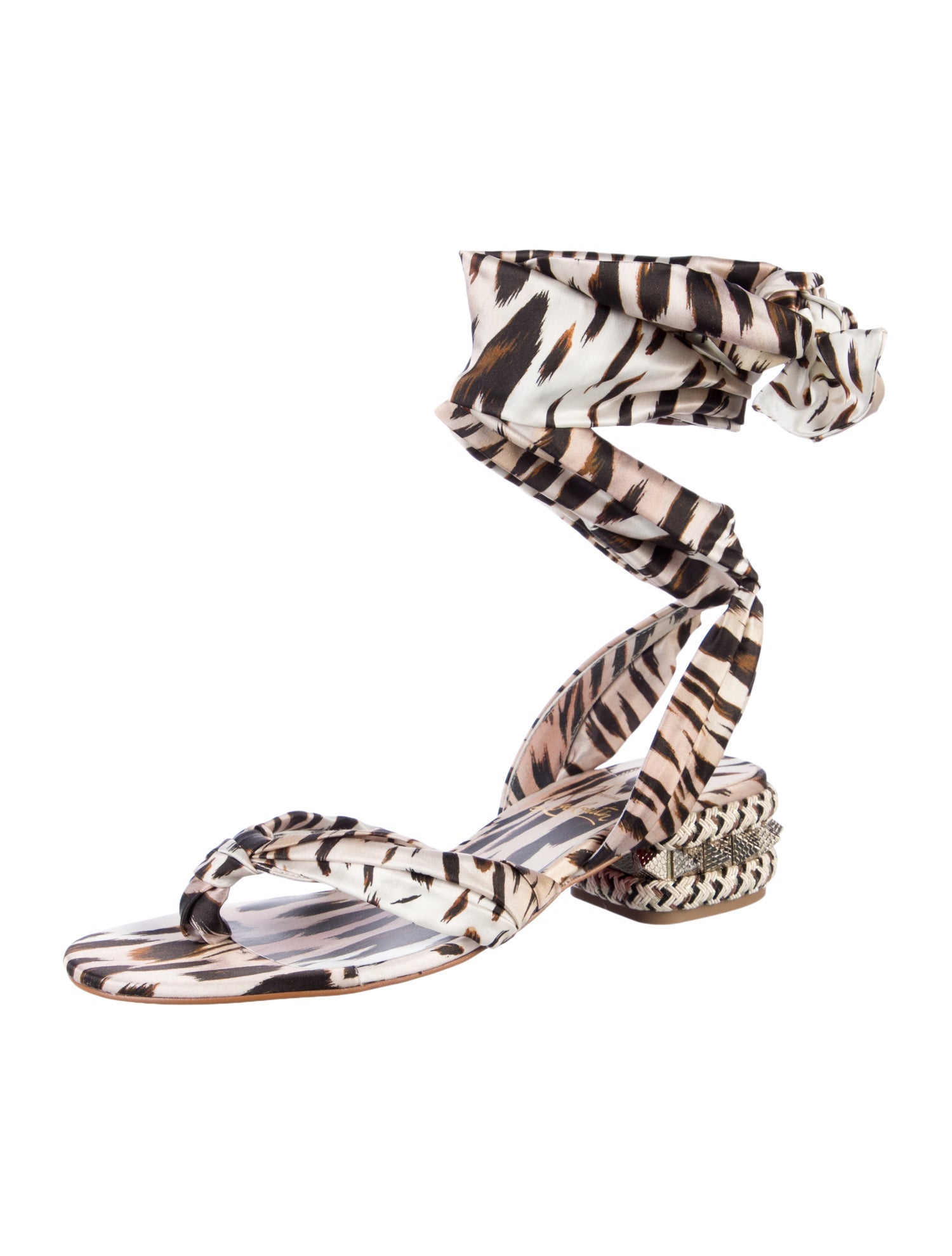 Christian Louboutin Silk Printed D'Orsay Pumps