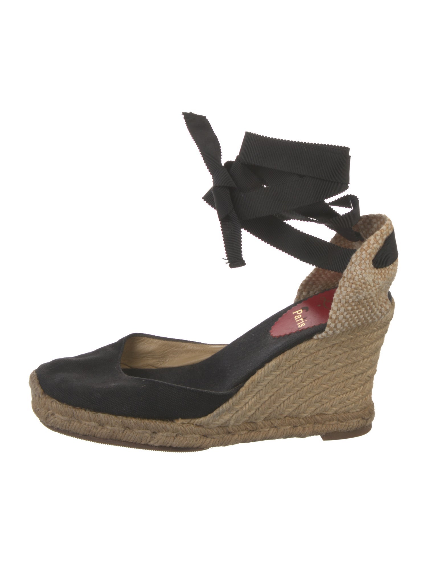 Christian Louboutin Canvas D'Orsay Pumps