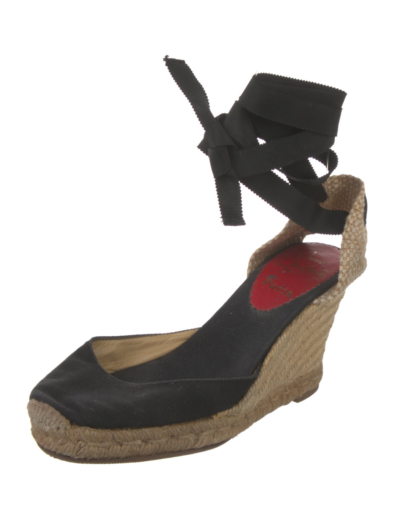 Christian Louboutin Canvas D'Orsay Pumps