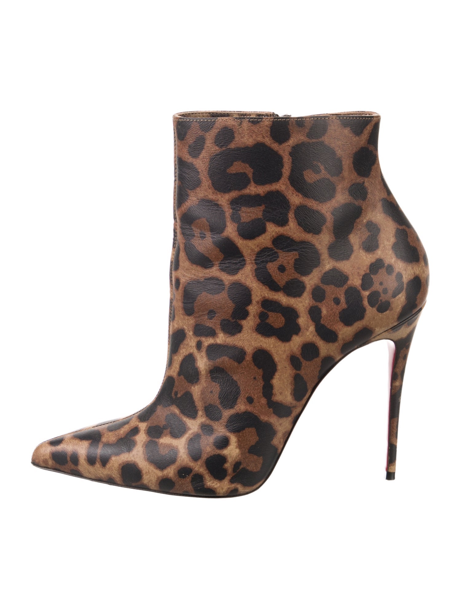 Christian Louboutin Leather Animal Print Boots