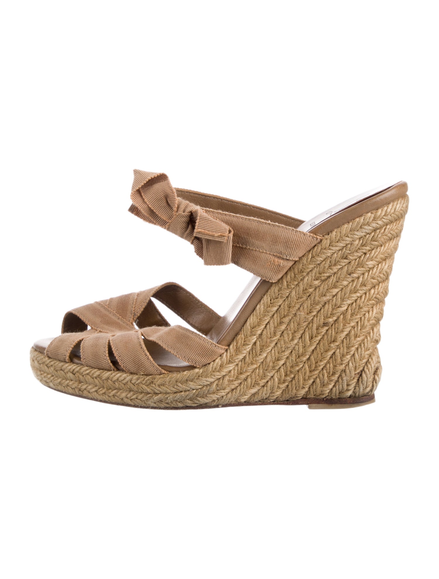 Christian Louboutin Jute Colorblock Pattern Espadrilles