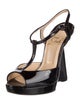 Christian Louboutin Patent Leather T-Strap Sandals