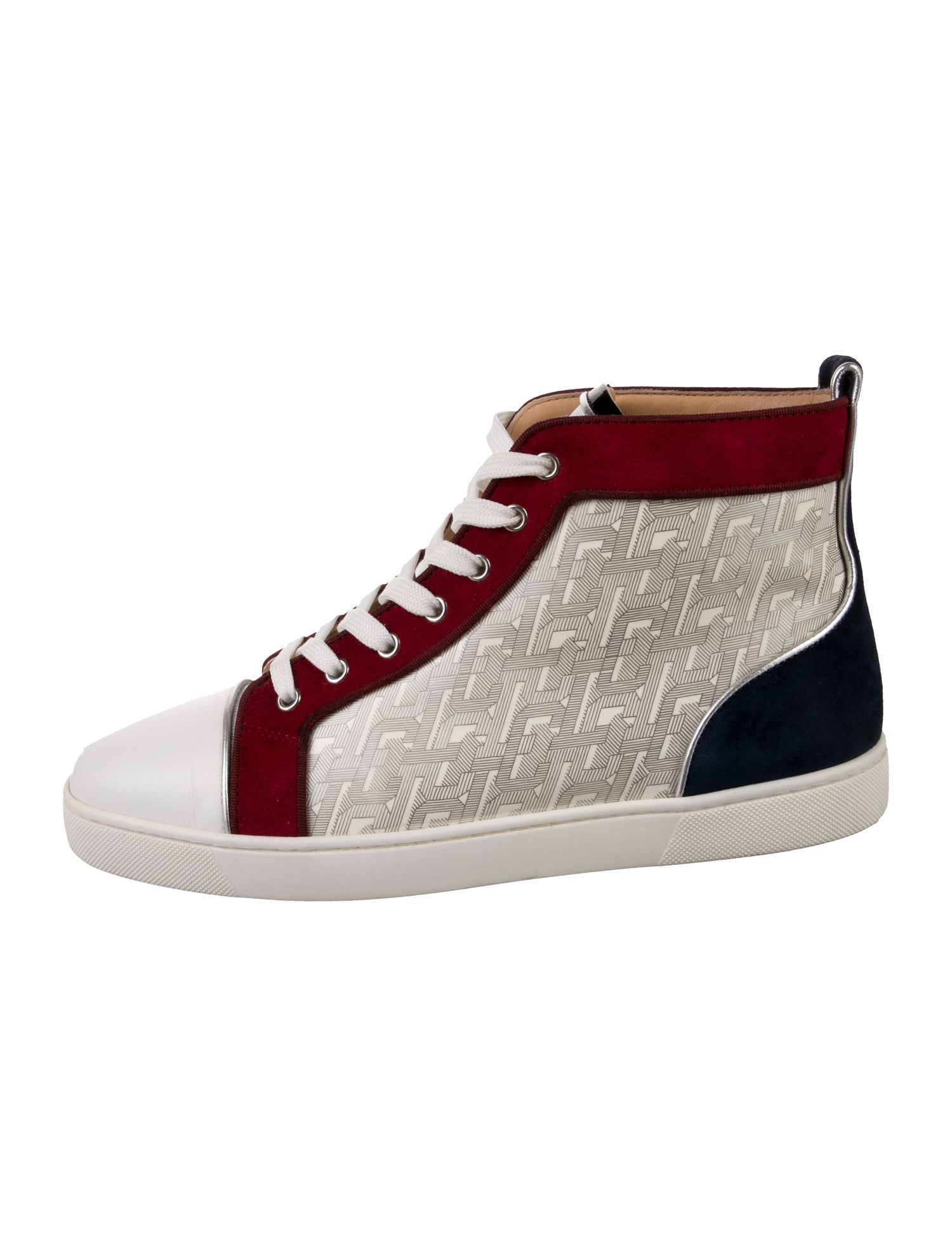 Christian Louboutin Patent Leather Printed Sneakers