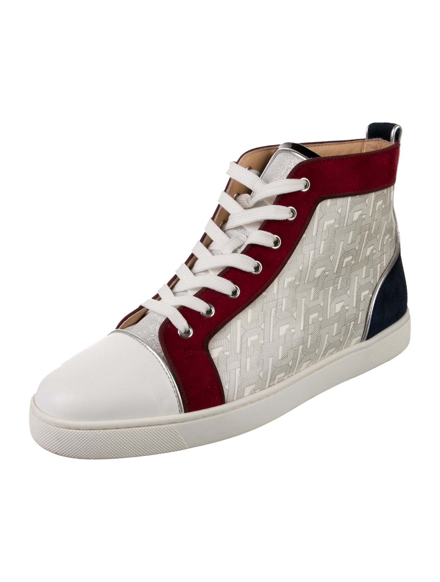 Christian Louboutin Patent Leather Printed Sneakers