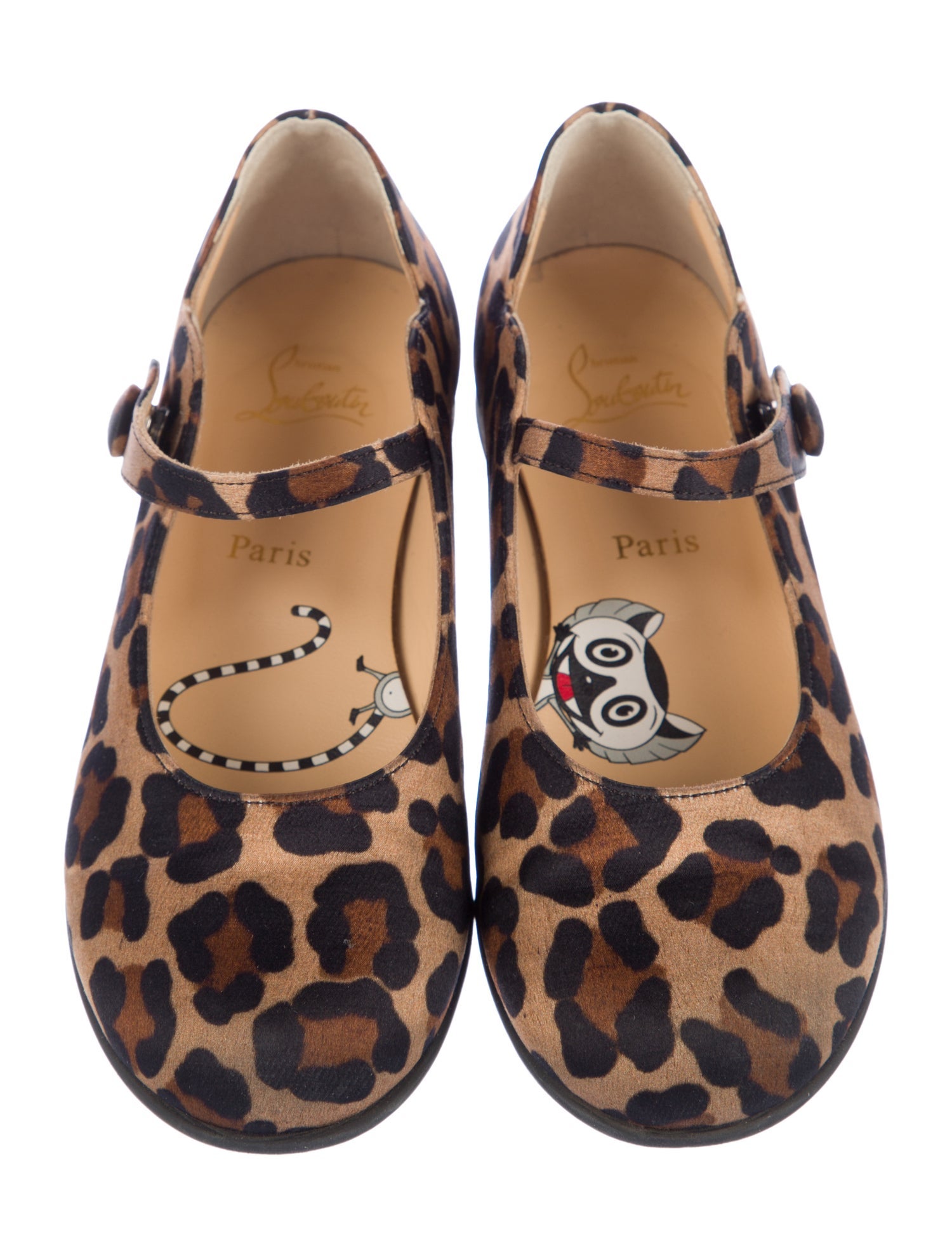 Christian Louboutin toddler girl's leopard print maryjanes