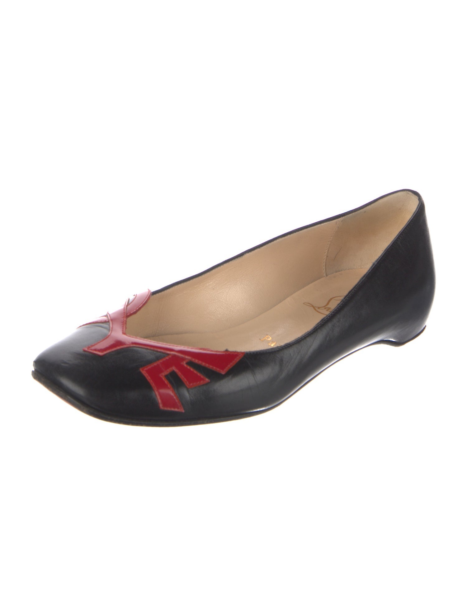 Christian Louboutin Leather Printed Ballet Flats