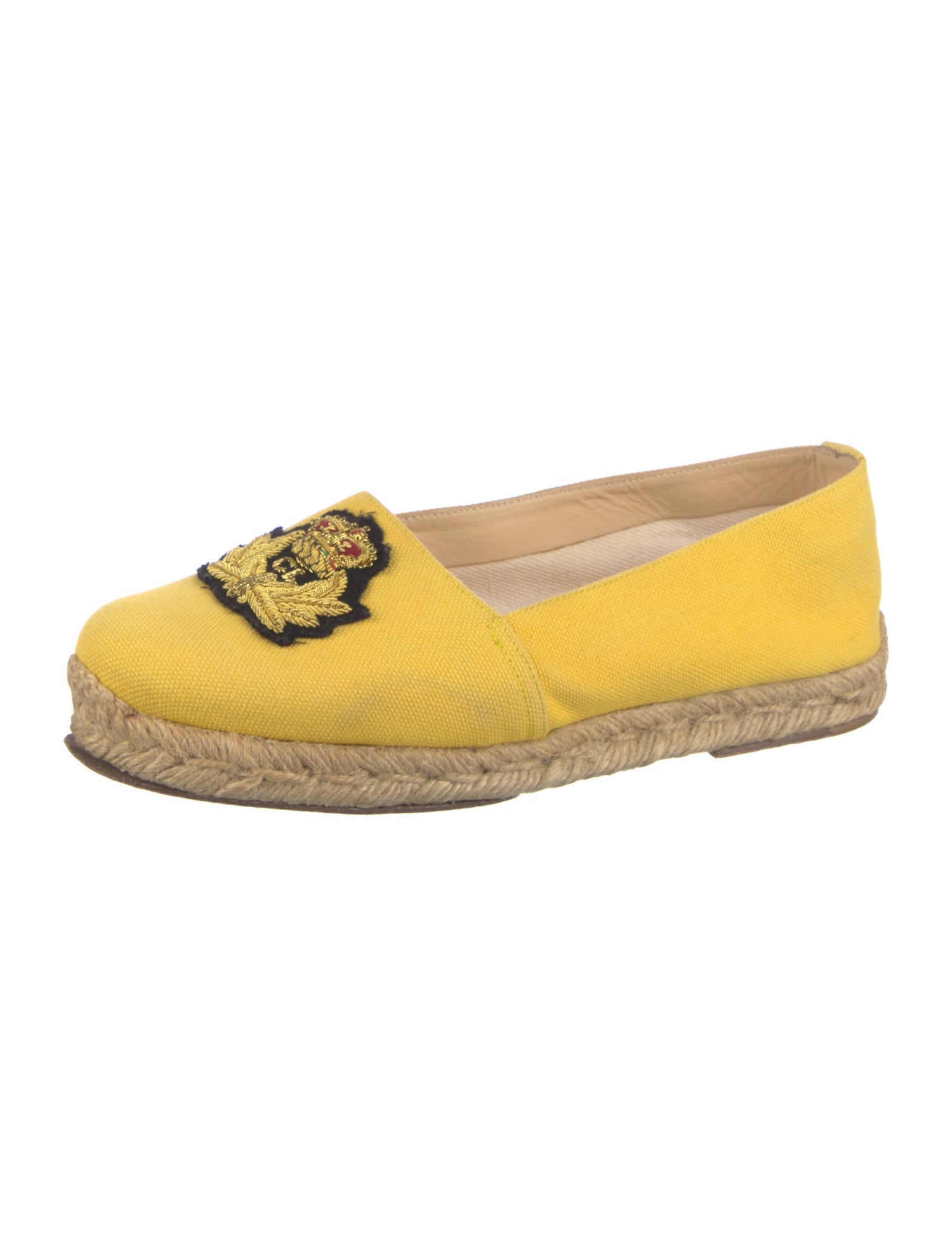 Christian Louboutin Canvas Embroidered Accent Espadrilles