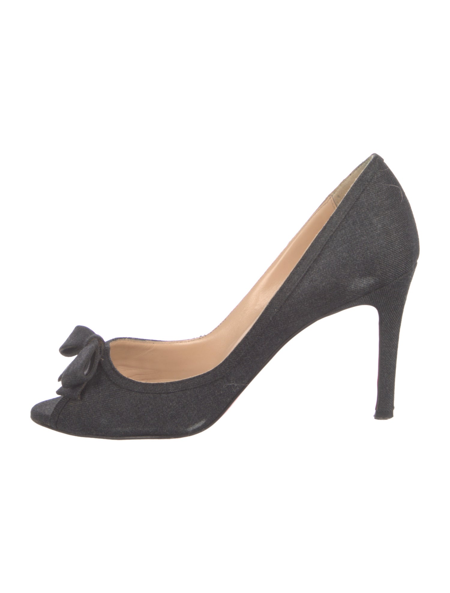 Christian Louboutin Denim Bow Accents Pumps