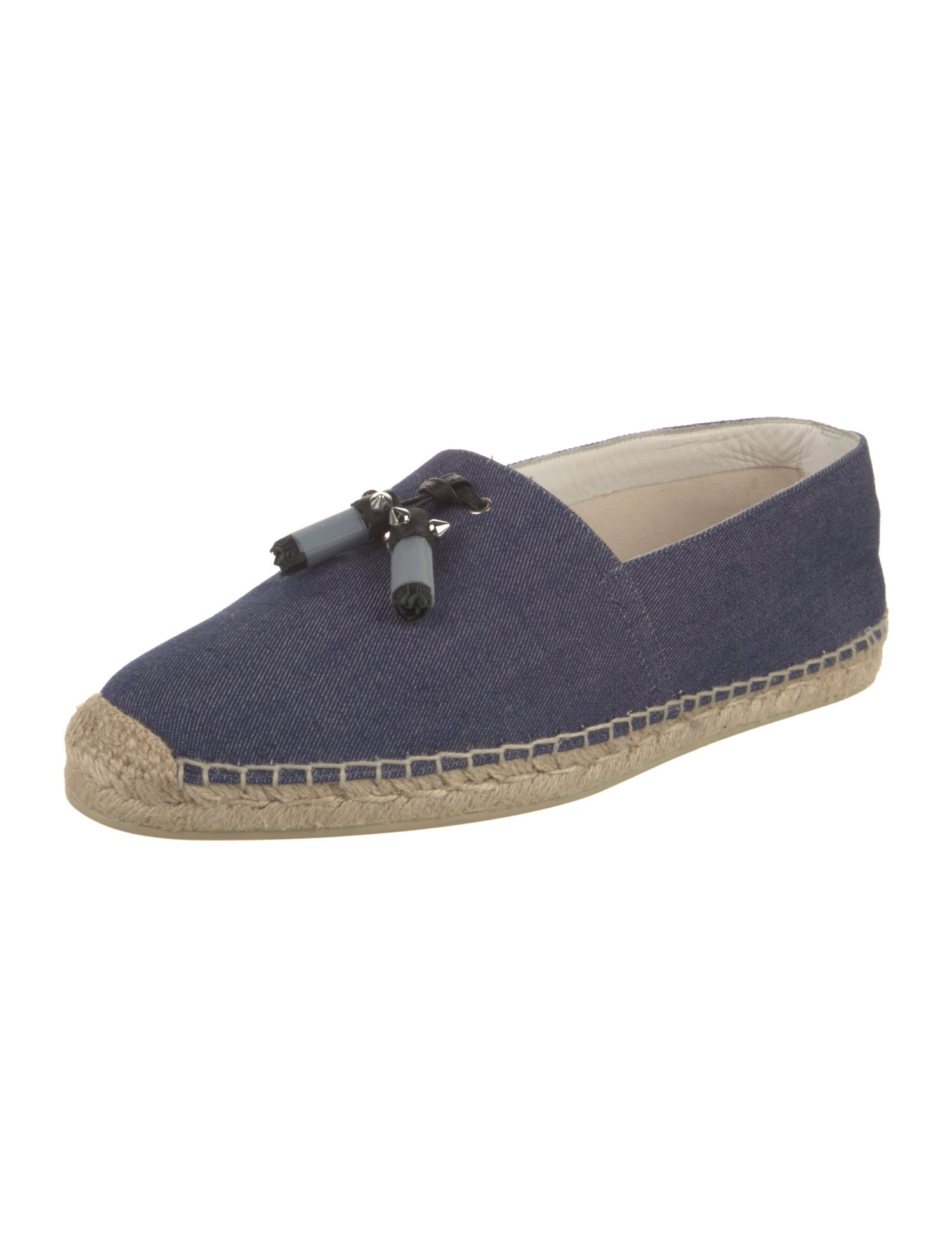 Christian Louboutin Denim Tassel Accents Espadrilles