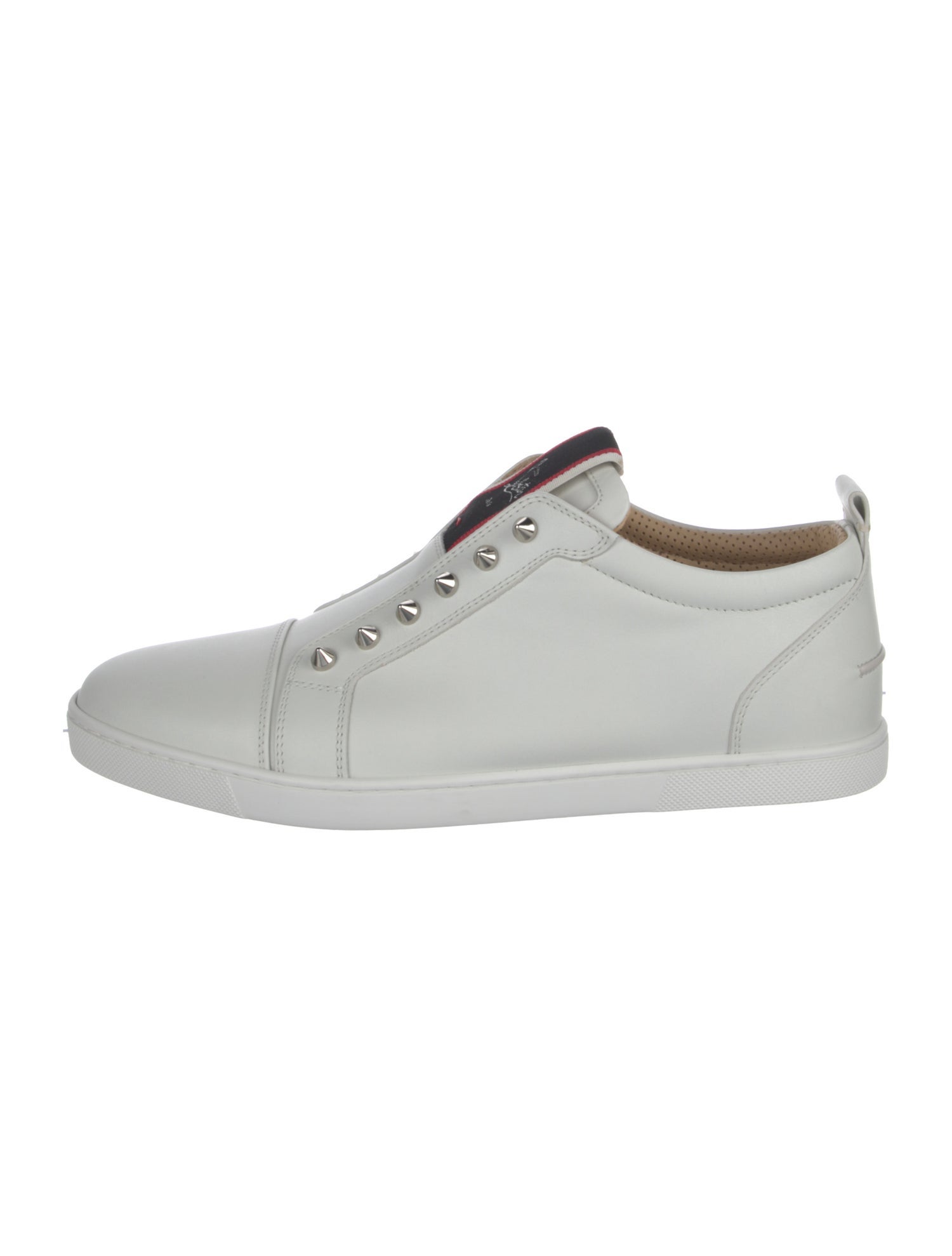 Christian Louboutin Spike Accents Leather Sneakers