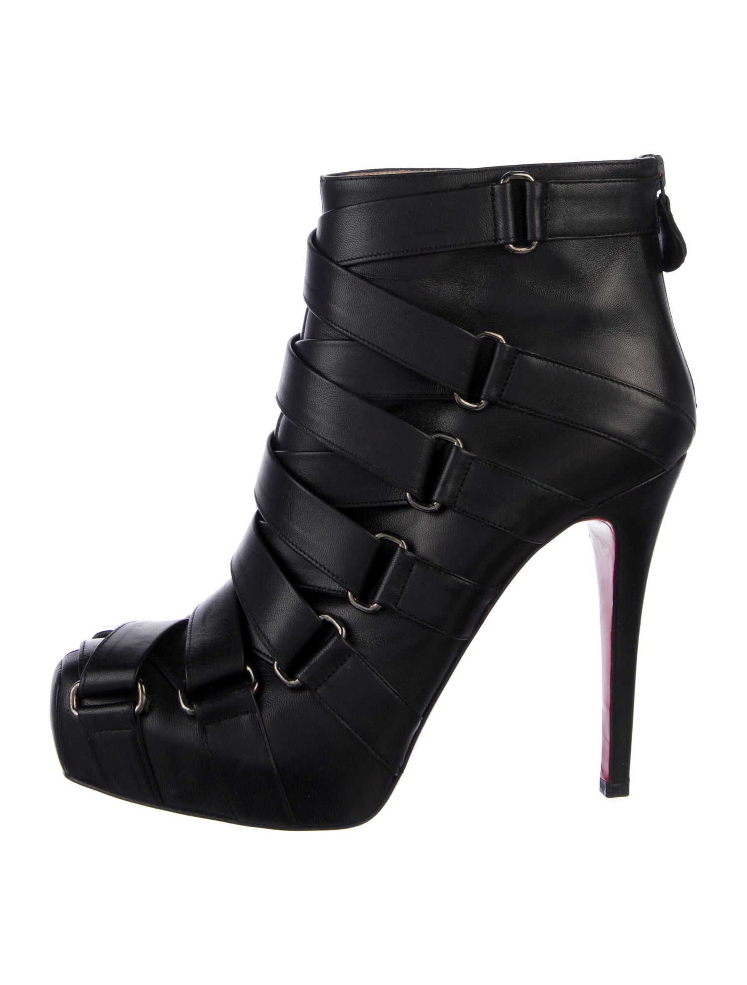 Christian Louboutin Leather Lace-Up Boots