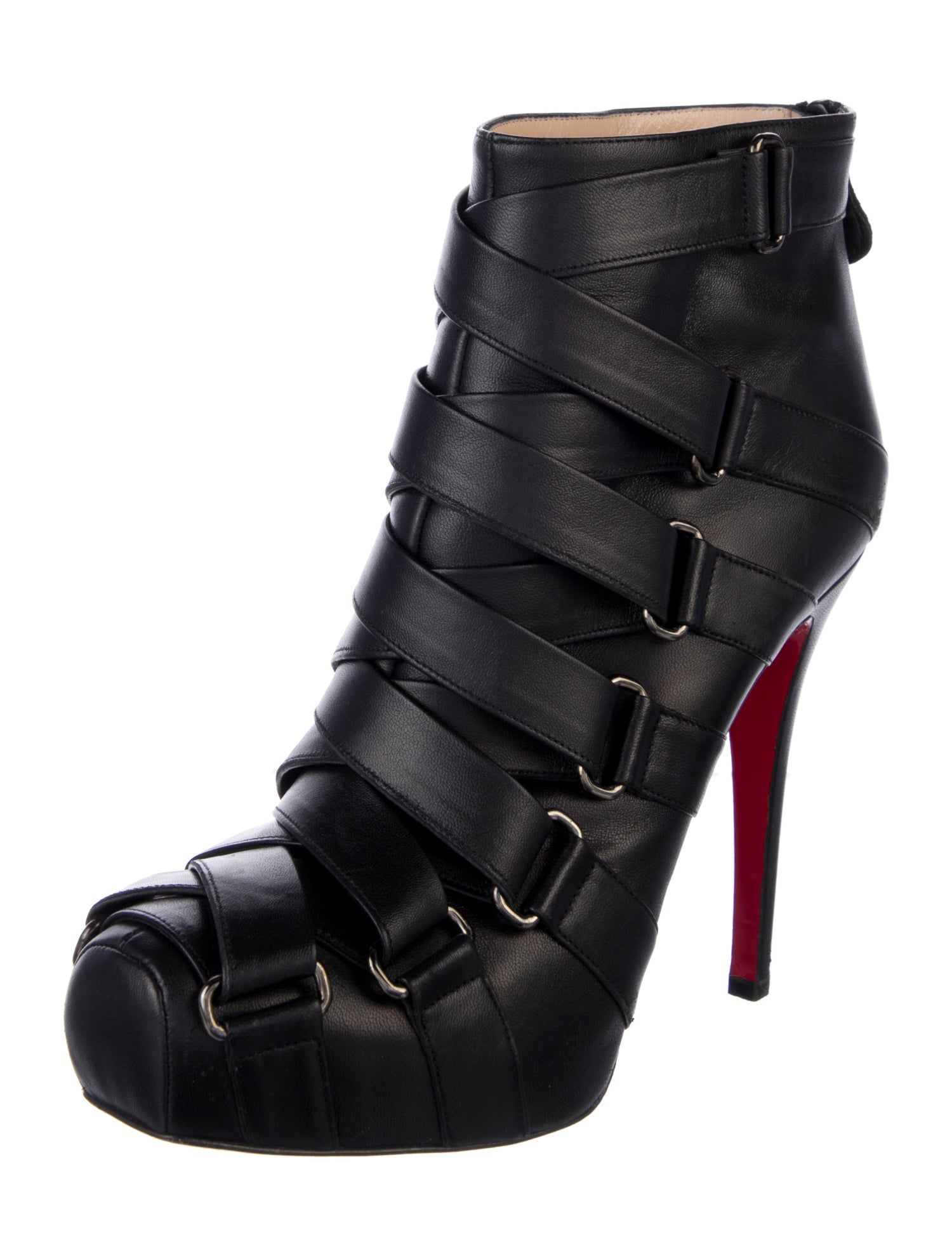 Christian Louboutin Leather Lace-Up Boots