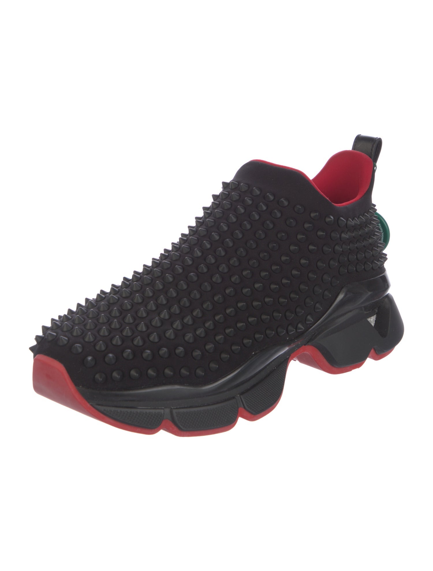 Christian Louboutin Spike Accents Neoprene Sock Sneakers