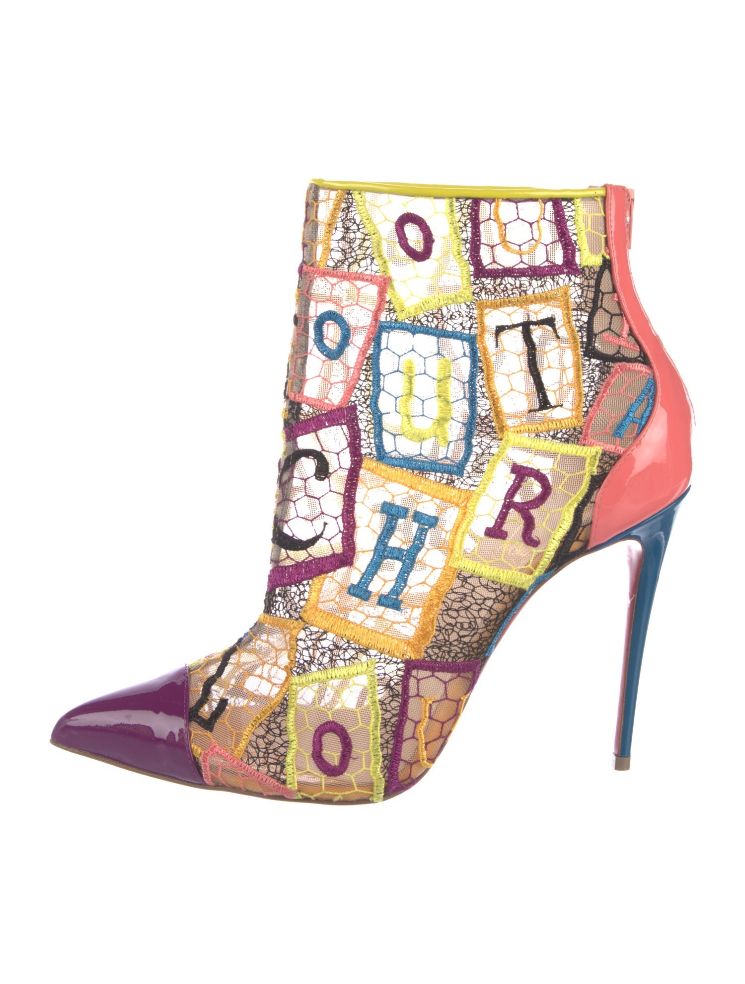 Christian Louboutin Mesh Patterned Boots