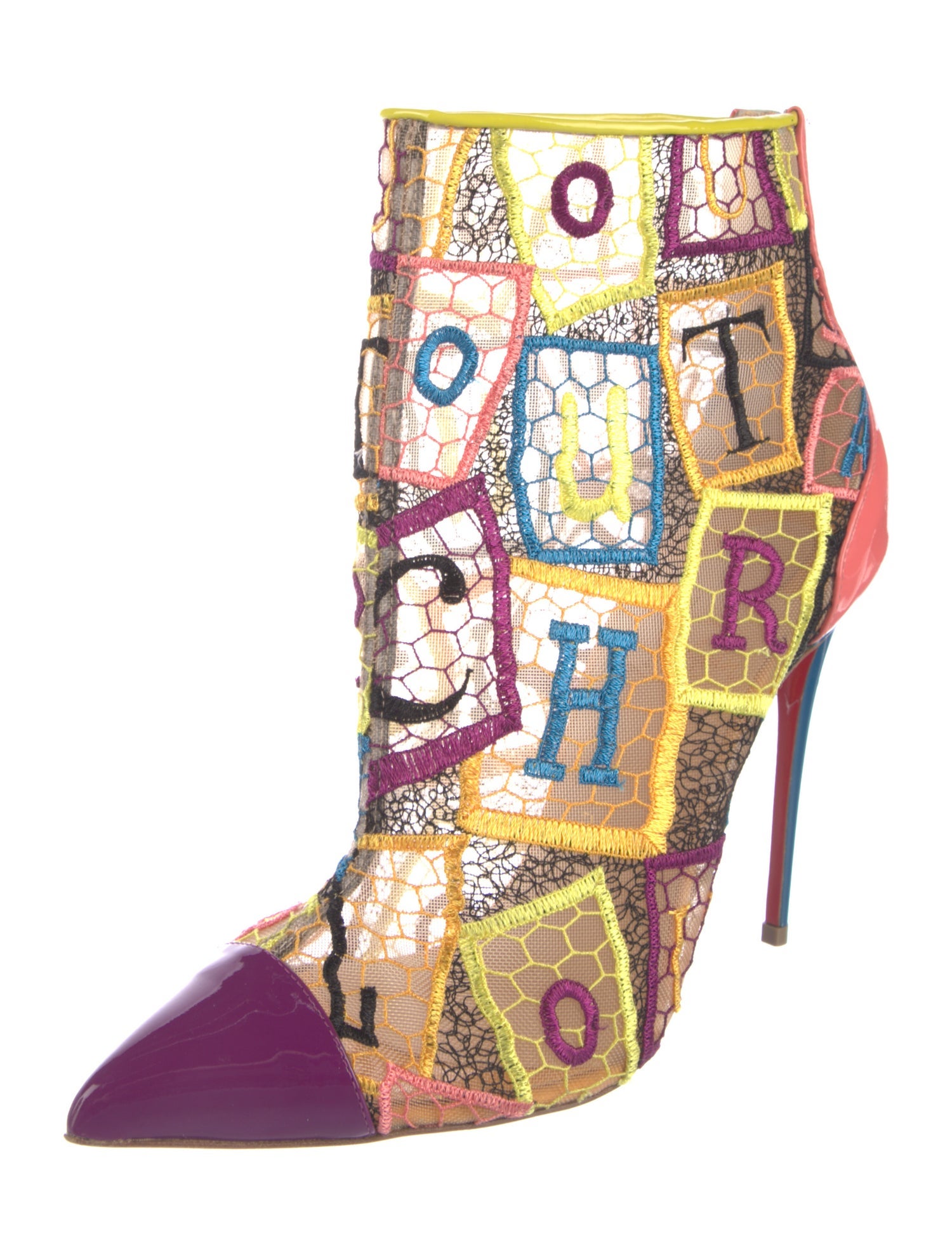 Christian Louboutin Mesh Patterned Boots