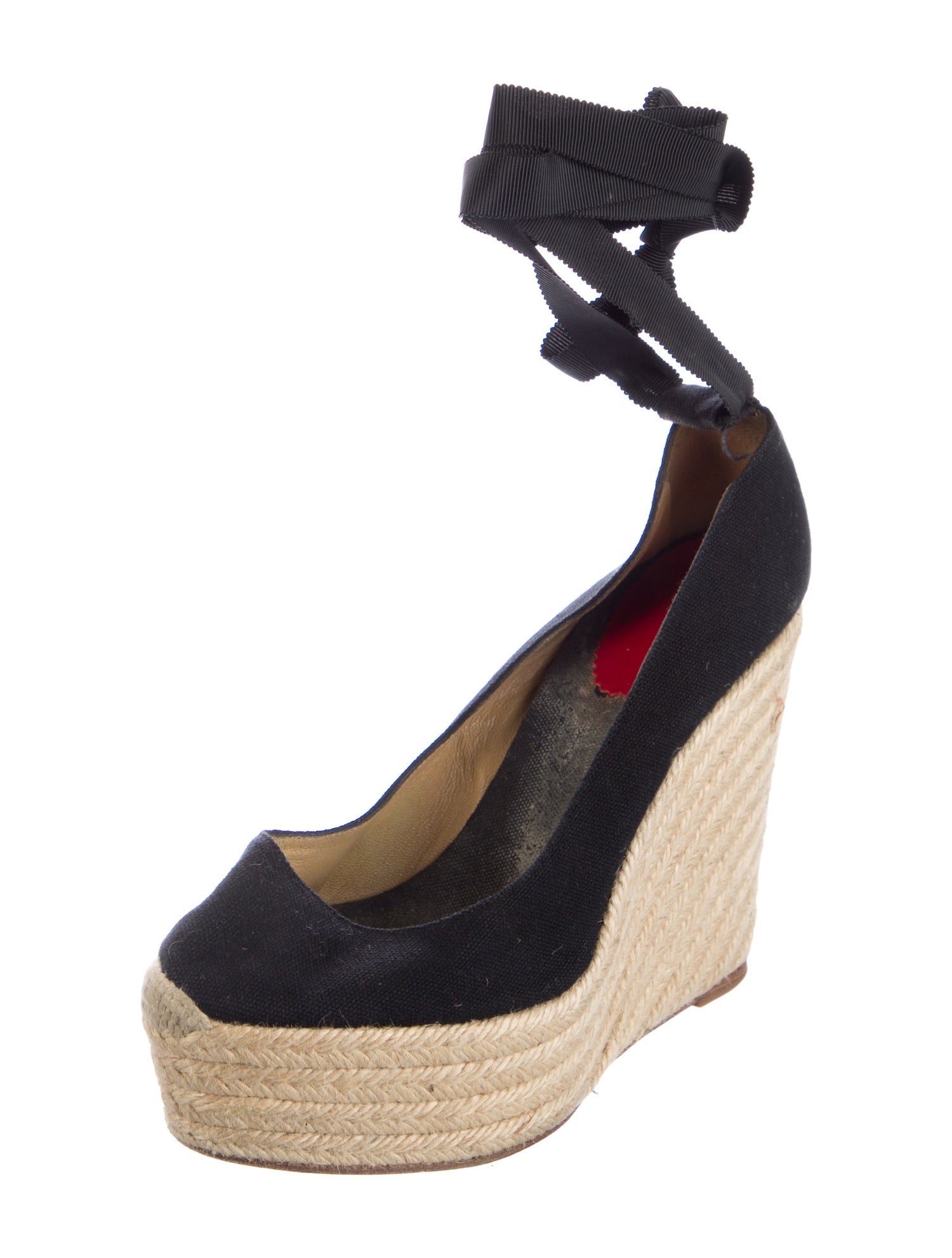 Christian Louboutin Canvas Colorblock Pattern Pumps