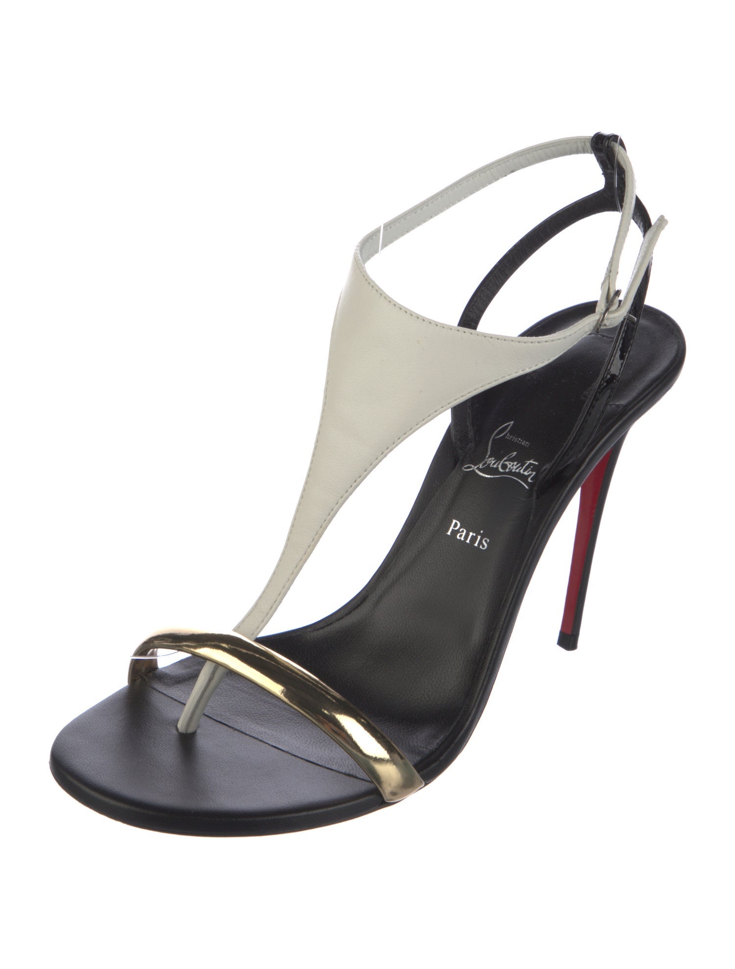 Christian Louboutin Leather Slingback Sandals