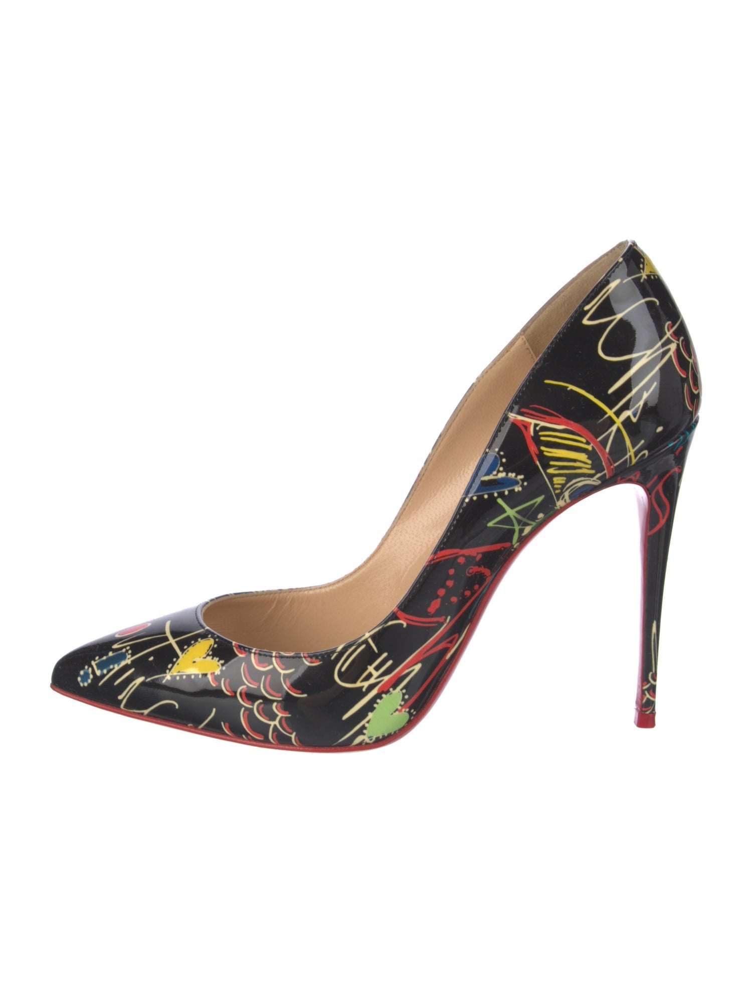 Christian Louboutin Patent Leather Printed Pumps