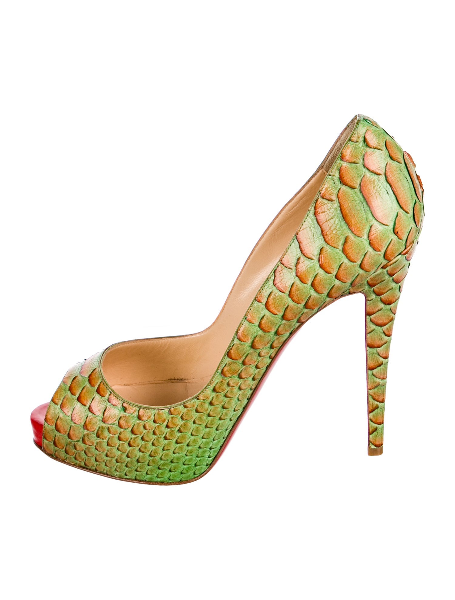 Christian Louboutin Snakeskin Animal Print Pumps