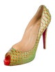 Christian Louboutin Snakeskin Animal Print Pumps