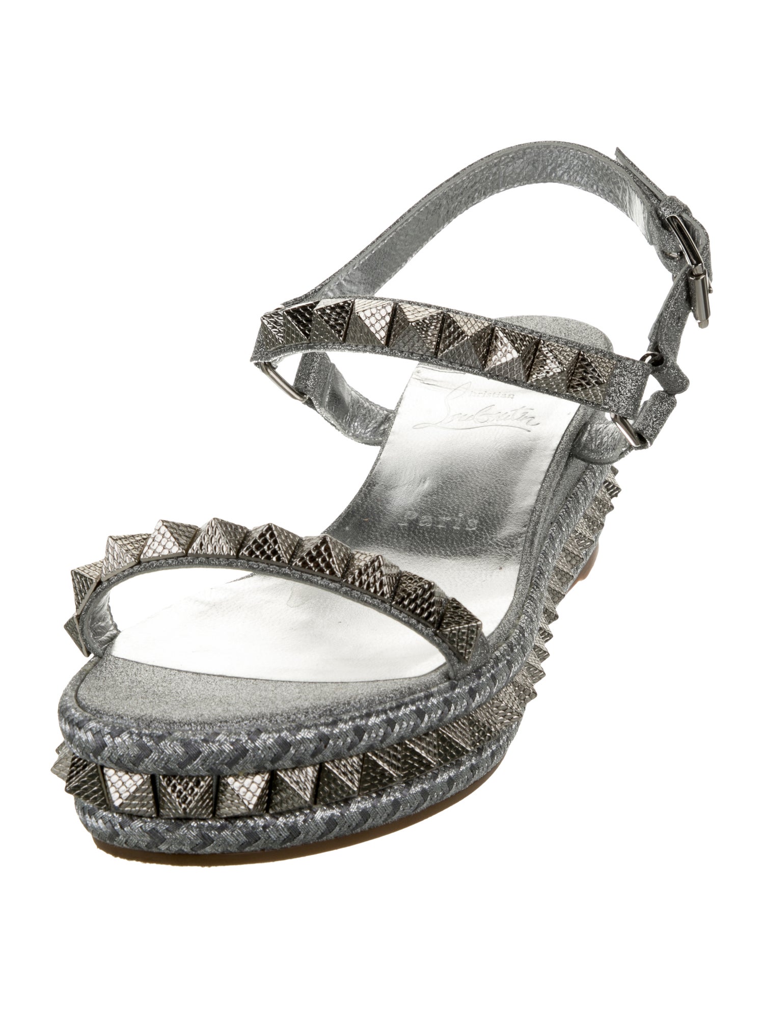 Christian Louboutin Glitter Printed Espadrilles