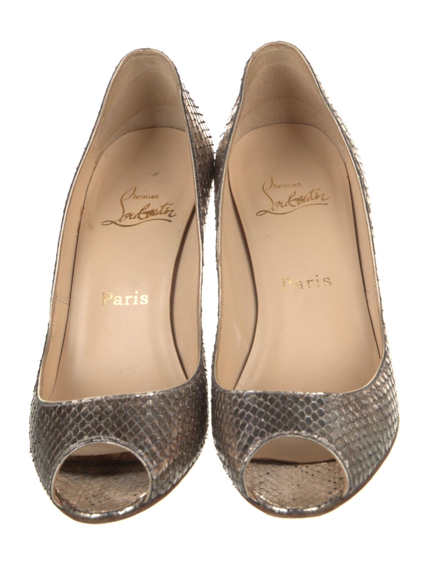 Christian Louboutin Snakeskin Animal Print Pumps