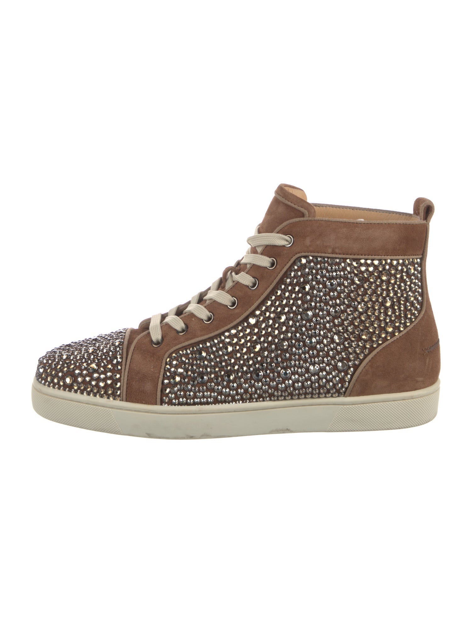 Christian Louboutin Suede Crystal Embellishments Sneakers