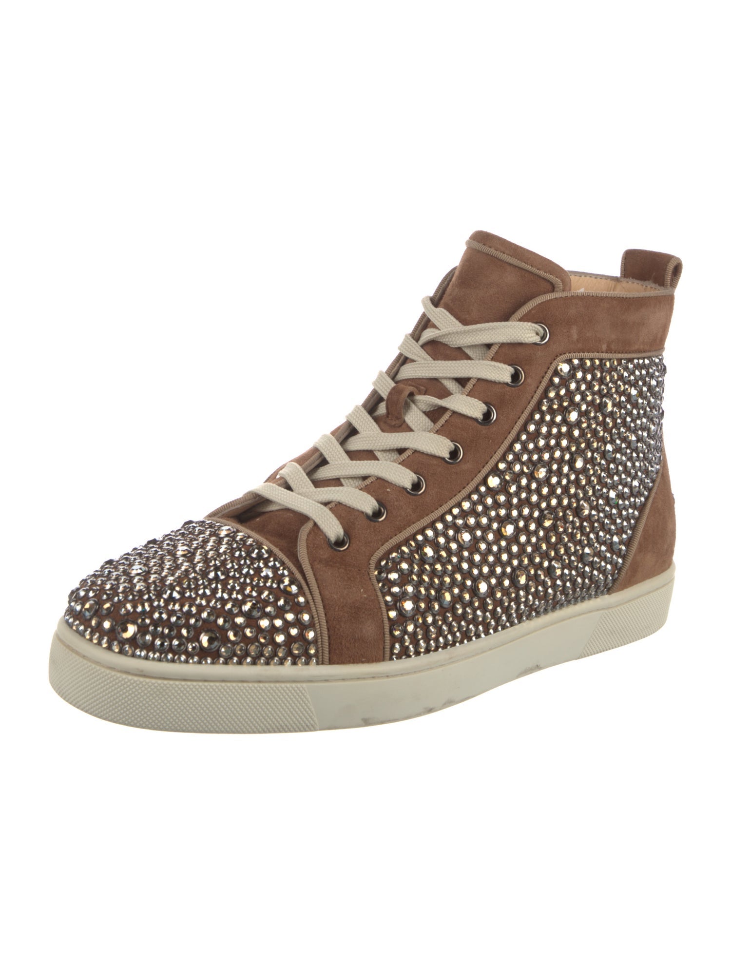 Christian Louboutin Suede Crystal Embellishments Sneakers