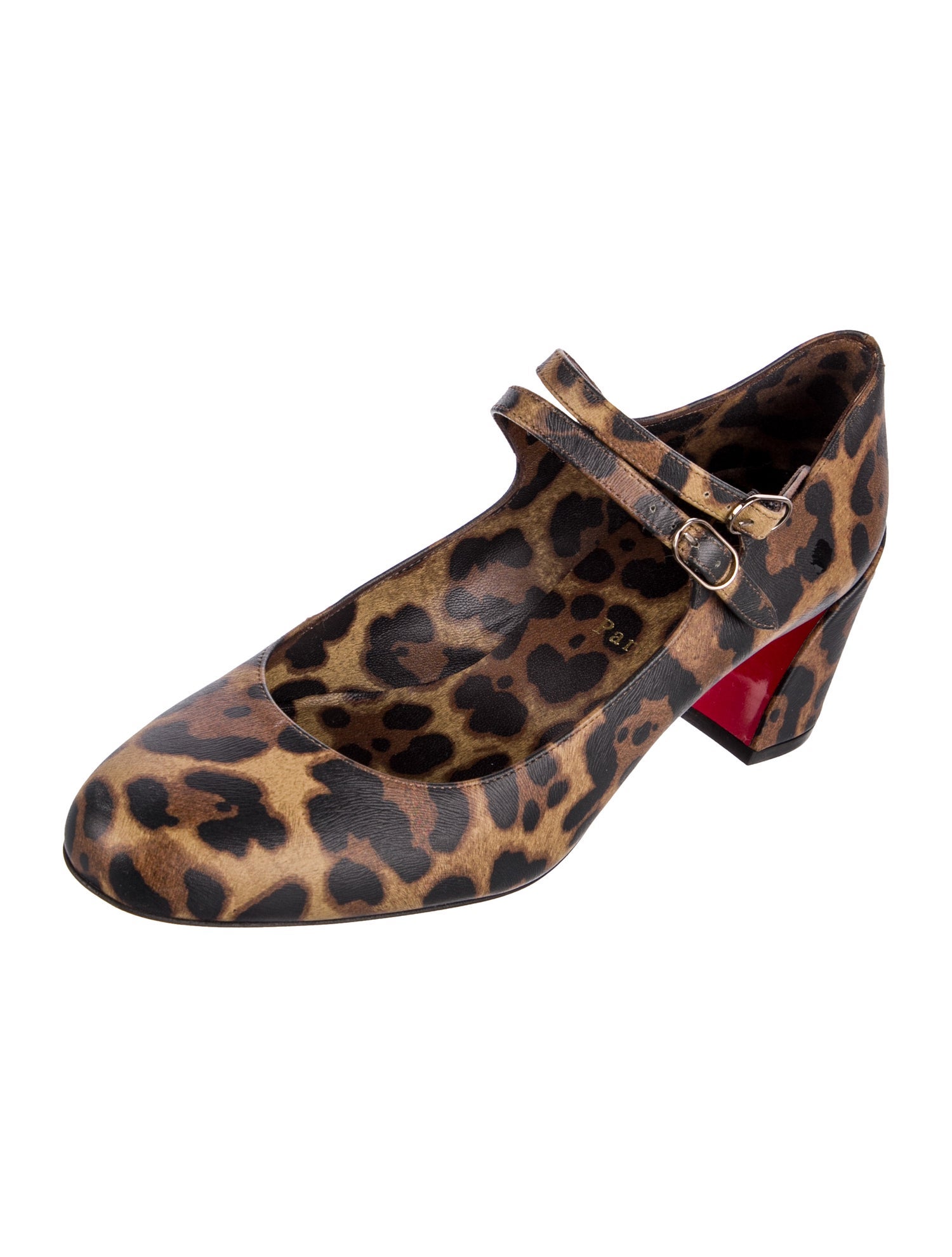 Christian Louboutin Leather Animal Print Pumps