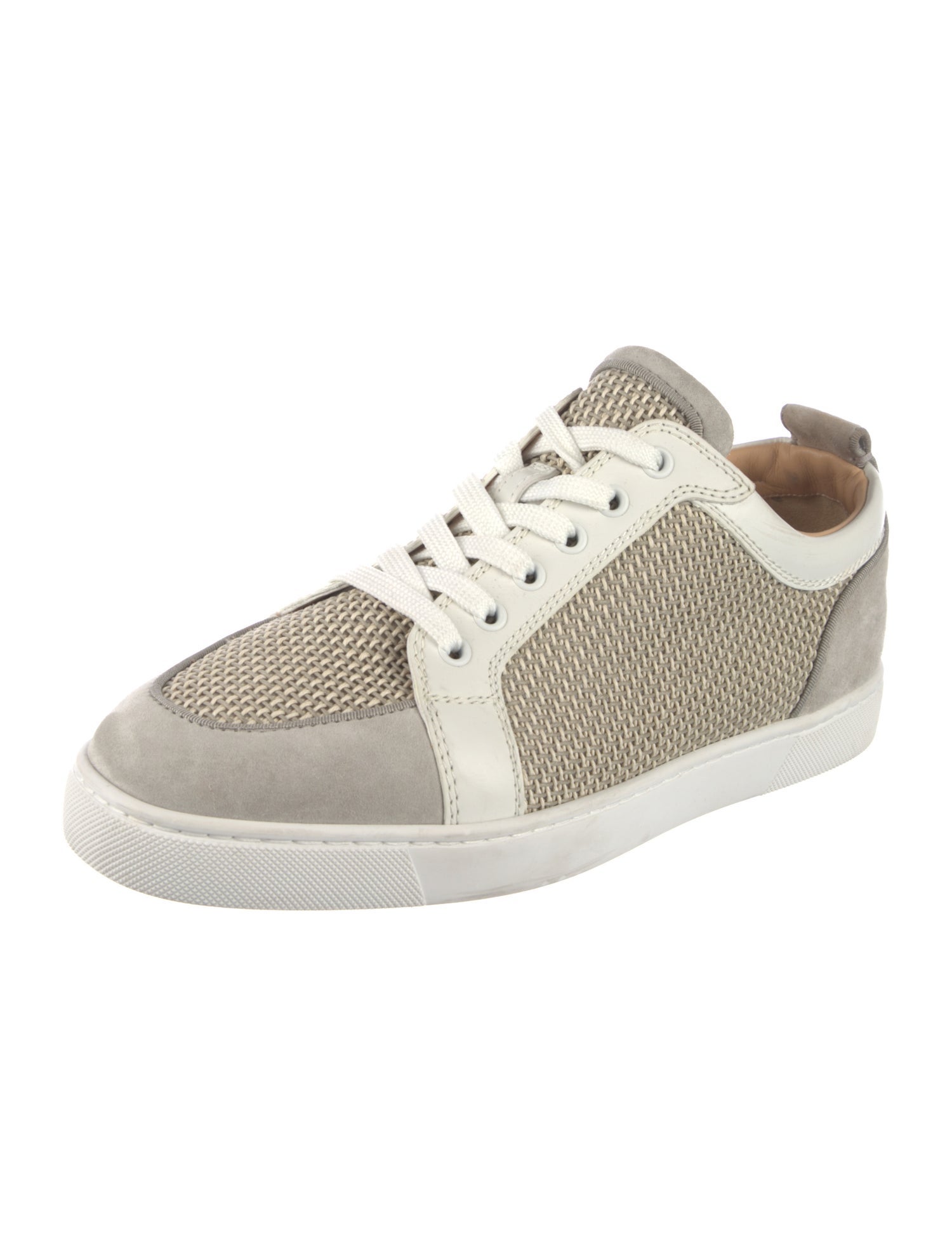 Christian Louboutin Suede Leather Trim Embellishment Sneakers