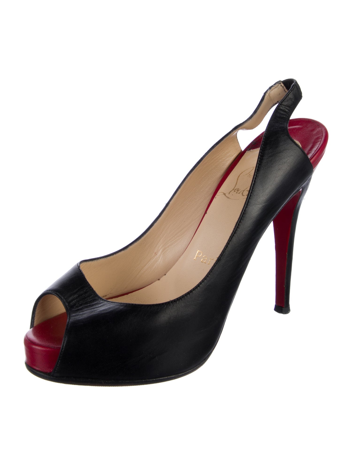 Christian Louboutin Leather Slingback Sandals