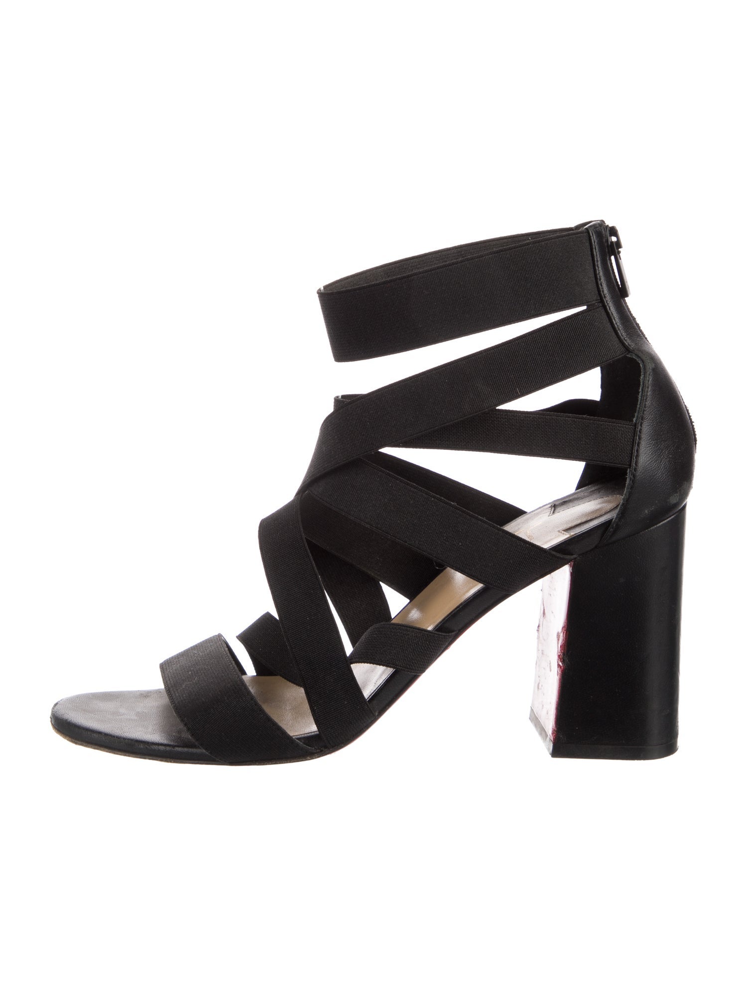 Christian Louboutin Leather Grosgrain Trim Sandals