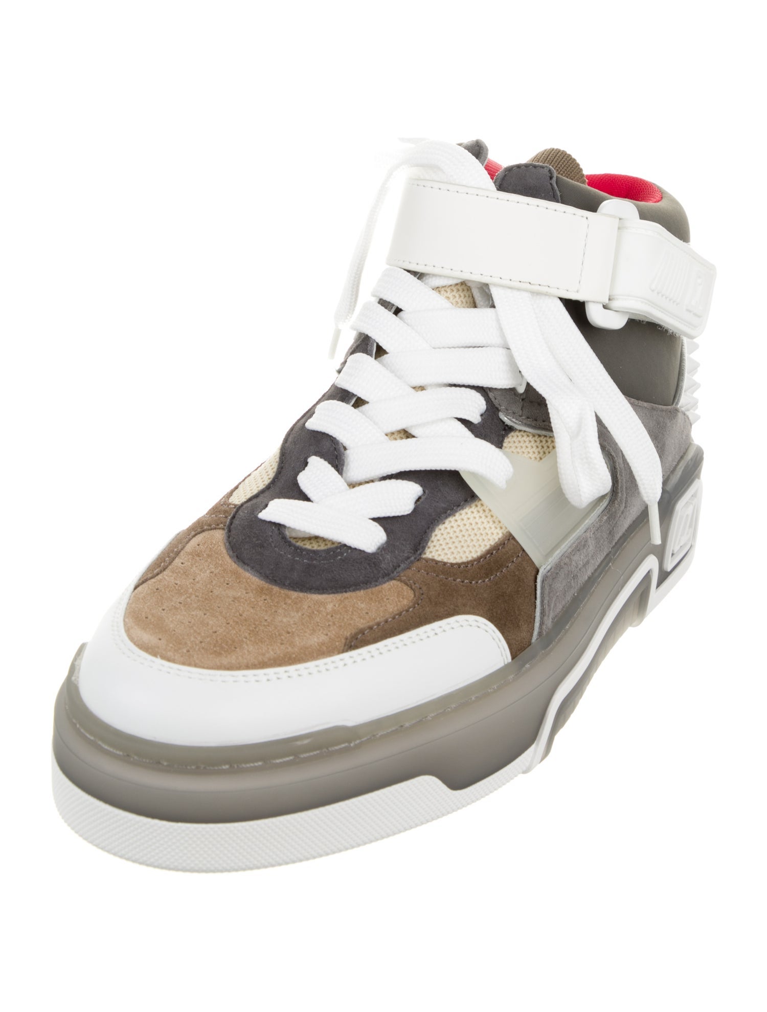 Christian Louboutin Spike Accents Leather Sneakers