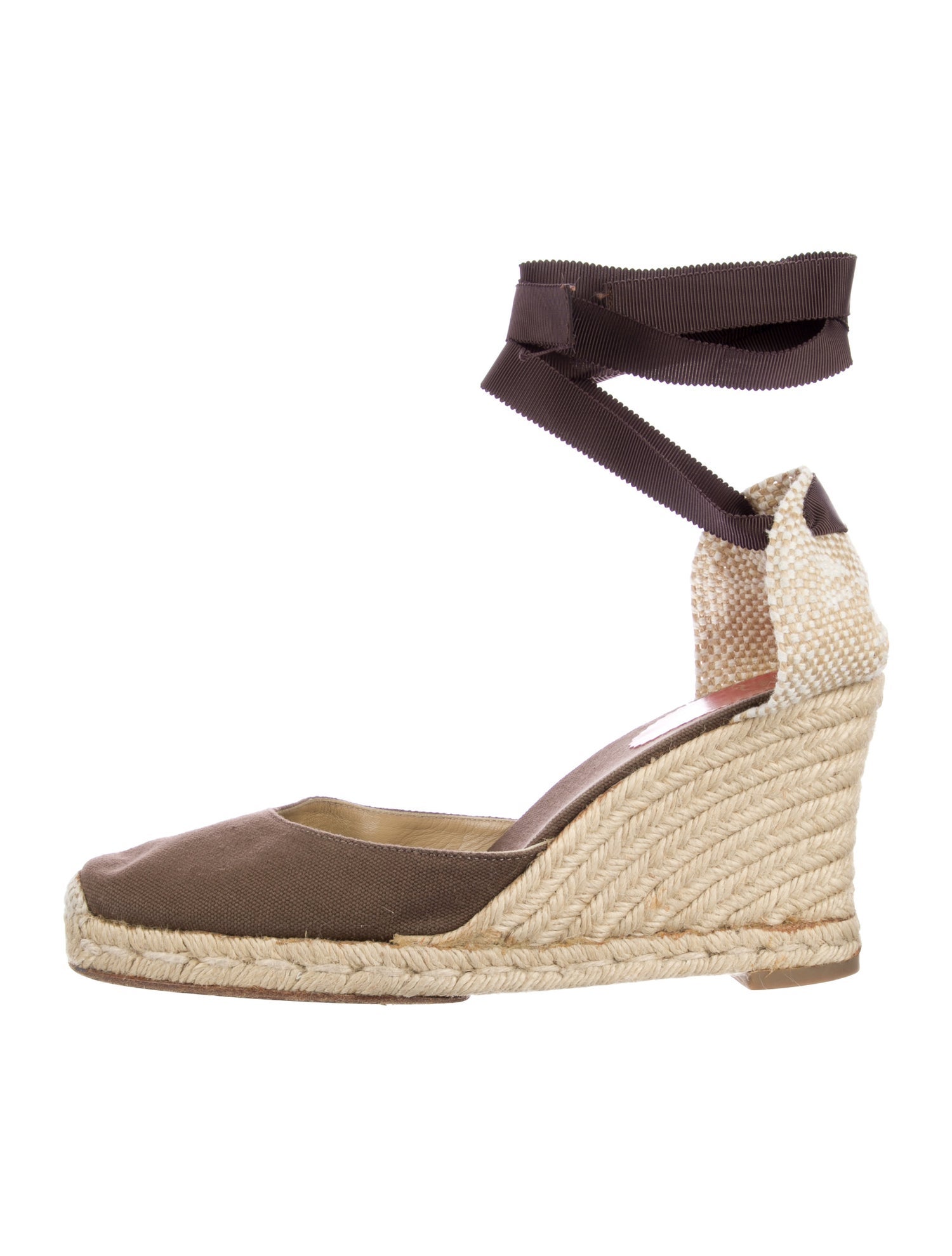 Christian Louboutin Bridgette Espadrille Canvas D'Orsay Pumps