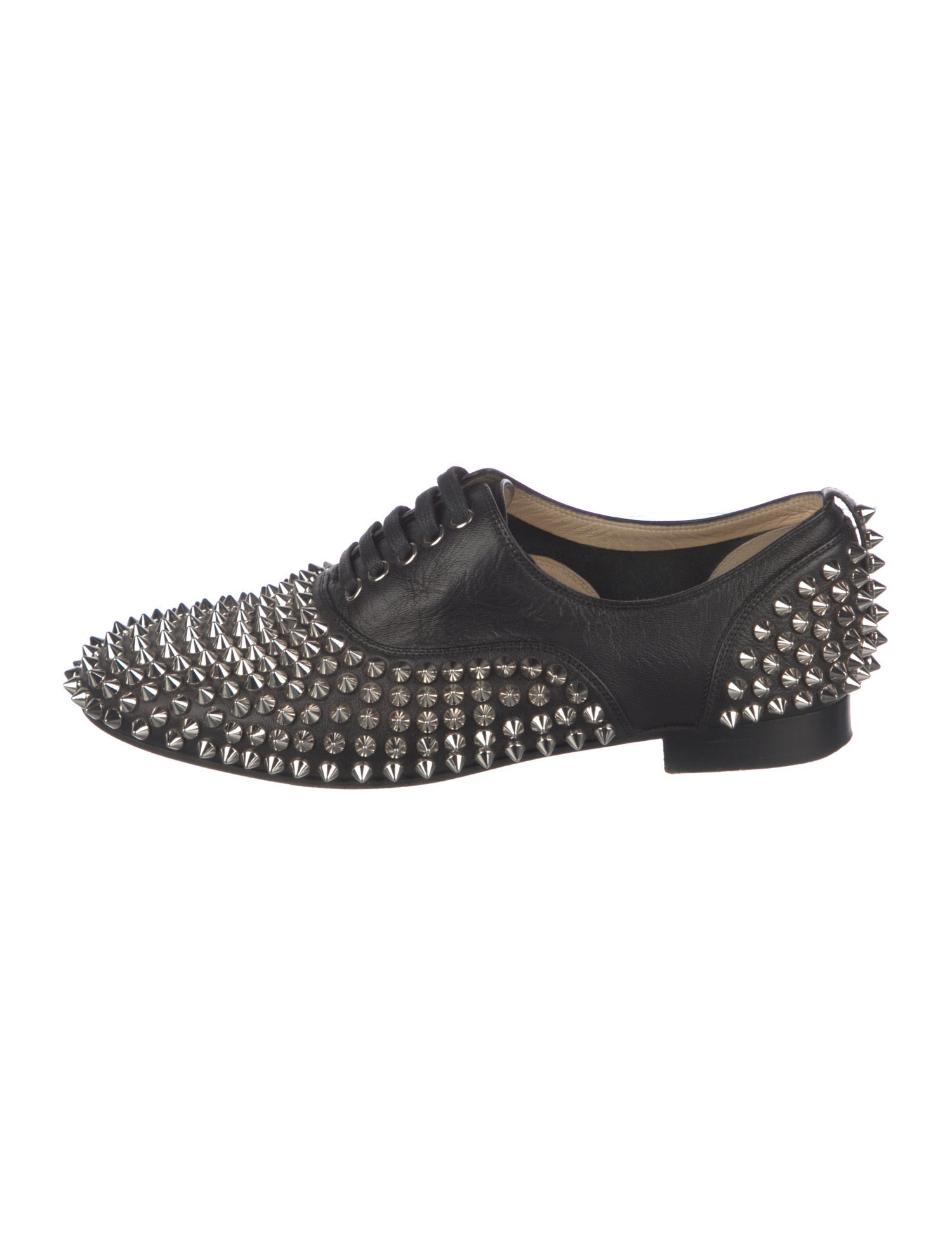 Christian Louboutin Spike Accents Leather Oxfords
