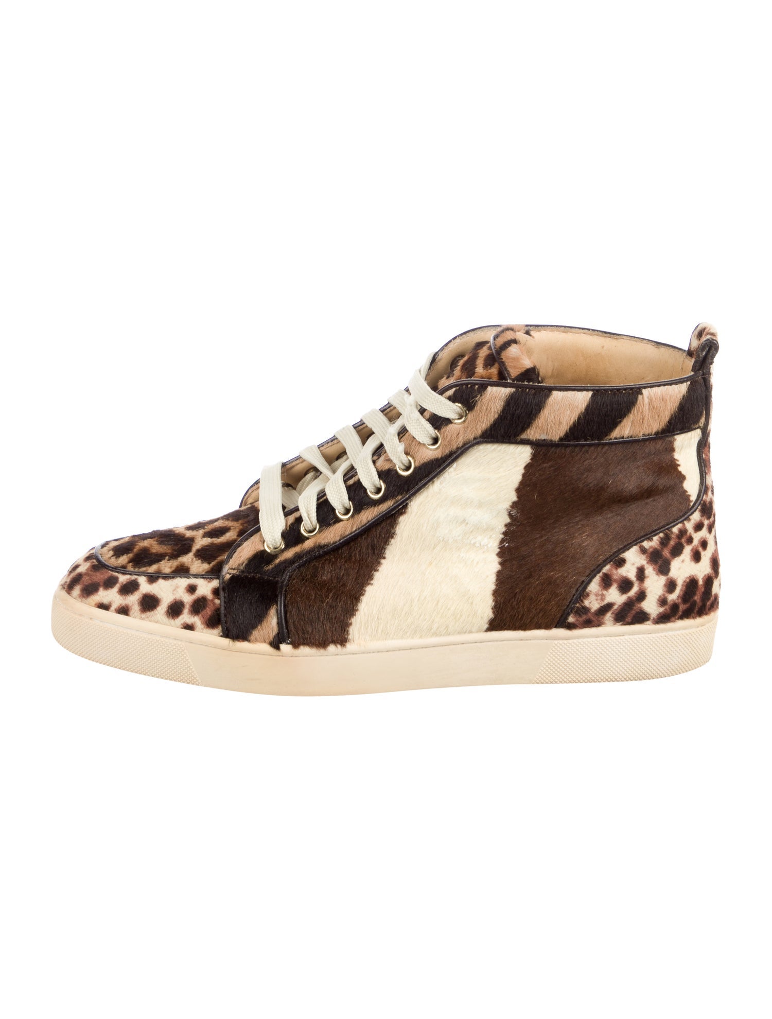 Christian Louboutin Ponyhair Animal Print Sneakers
