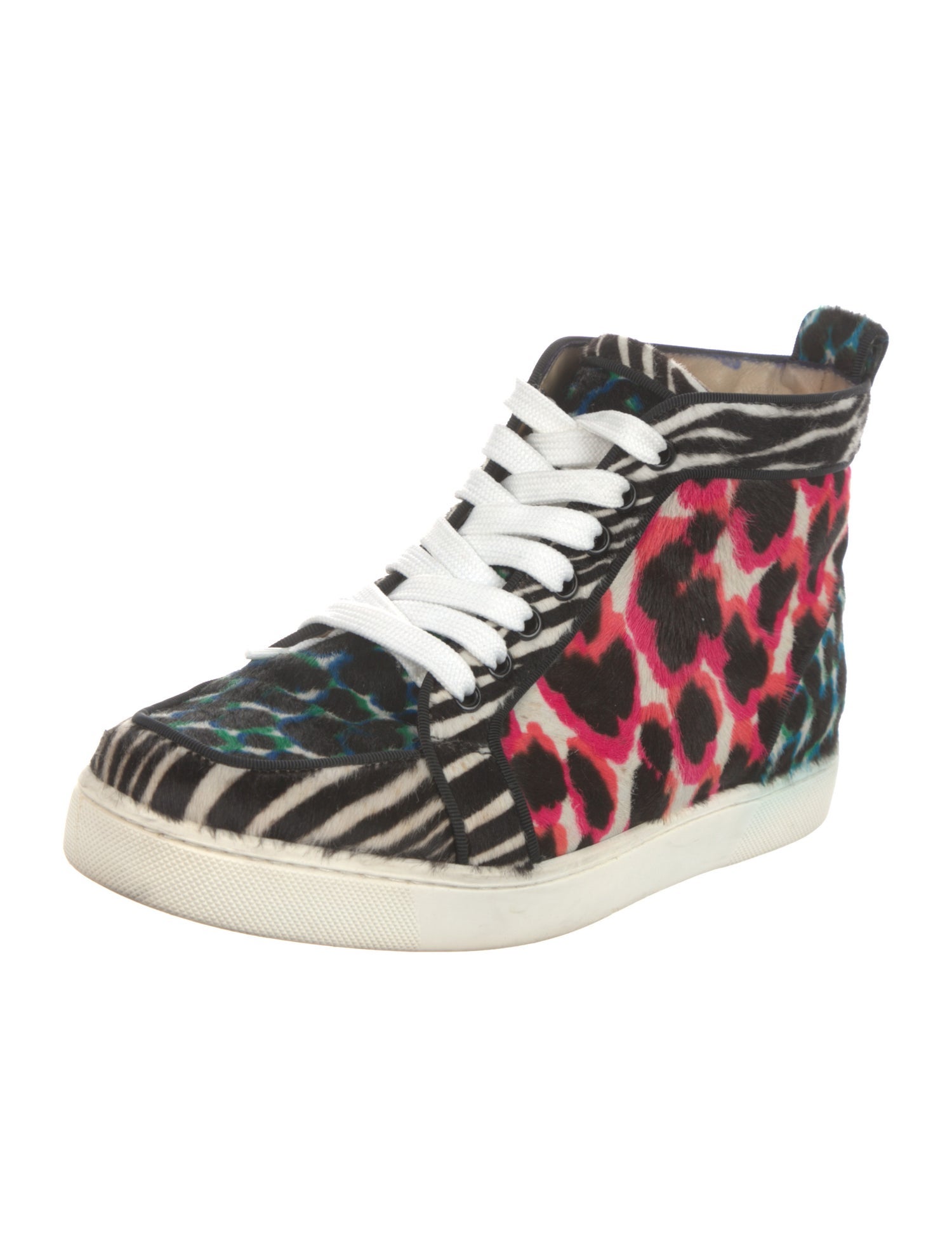 Christian Louboutin Ponyhair Animal Print Sneakers